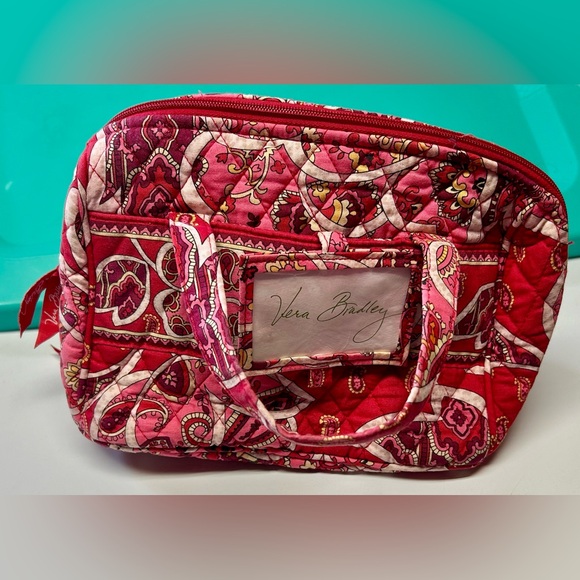 Vera Bradley Handbags - Vera Bradley Large Cosmetic Bag.  “ROSY POSIES”.    Retired Pattern.